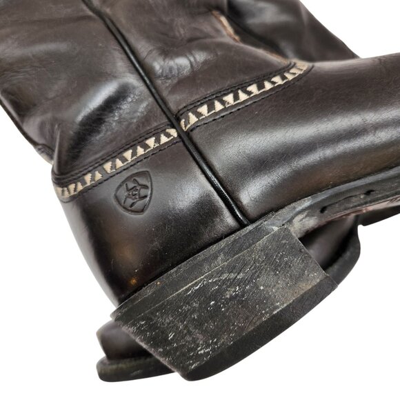 Ariat Womens Black Leather Western Knee High Boots #10011938 Size 6.5 - Picture 13 of 14